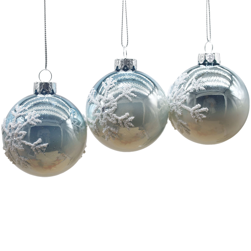 8×8×8cm Indendørs juledekorativ glaskugle