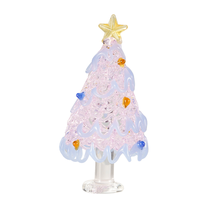 Håndblæst glas juletræ Desktop Ornament