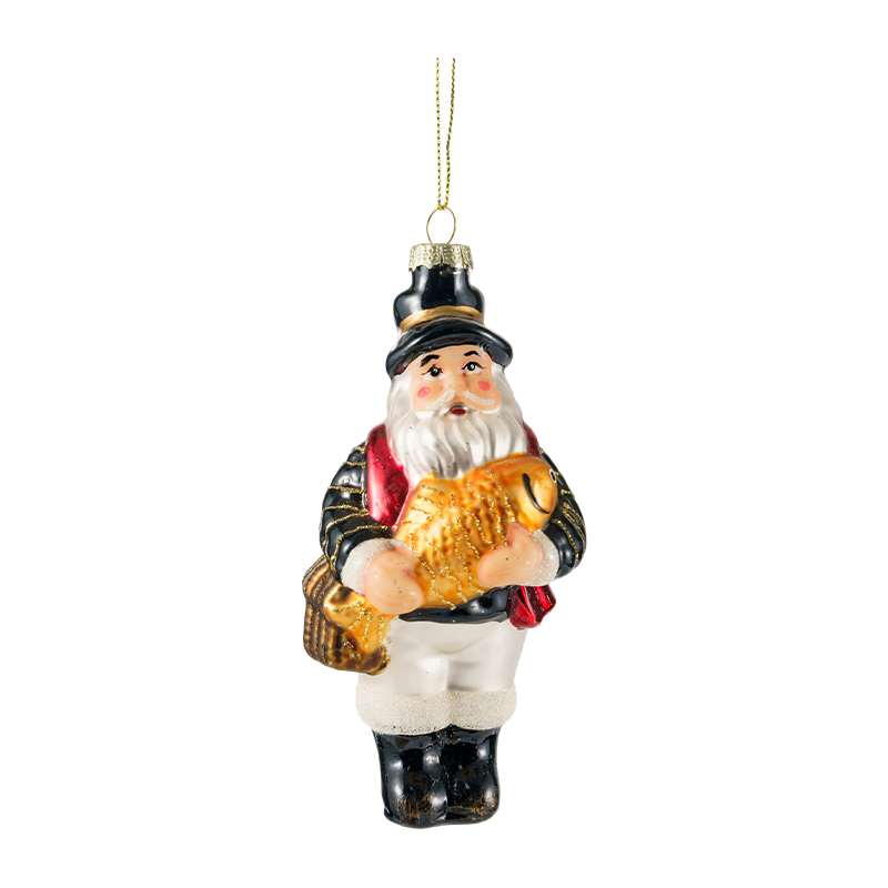 Håndmalede julepynt i blæst glas