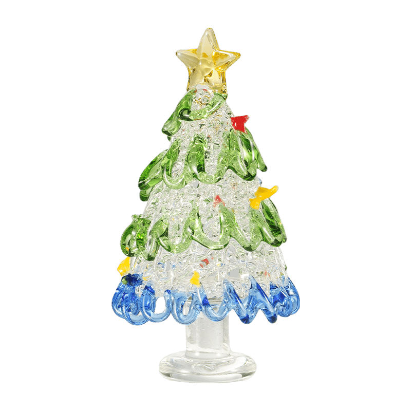 Håndblæst glas juletræ Desktop Ornament