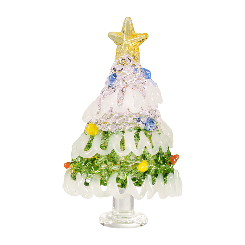 Håndblæst glas juletræ Desktop Ornament