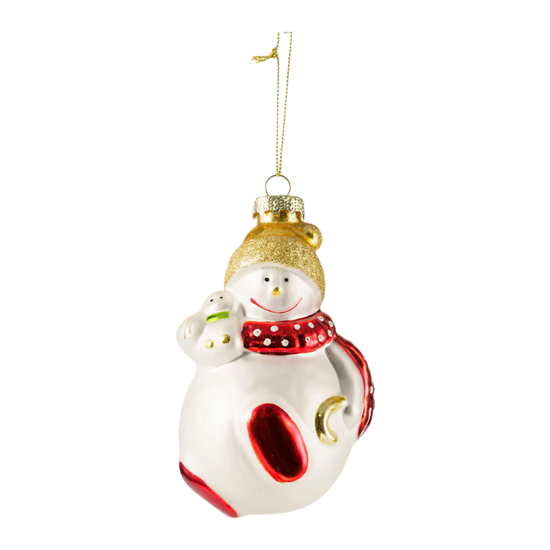 Håndmalede juledekorationer af blæst glas