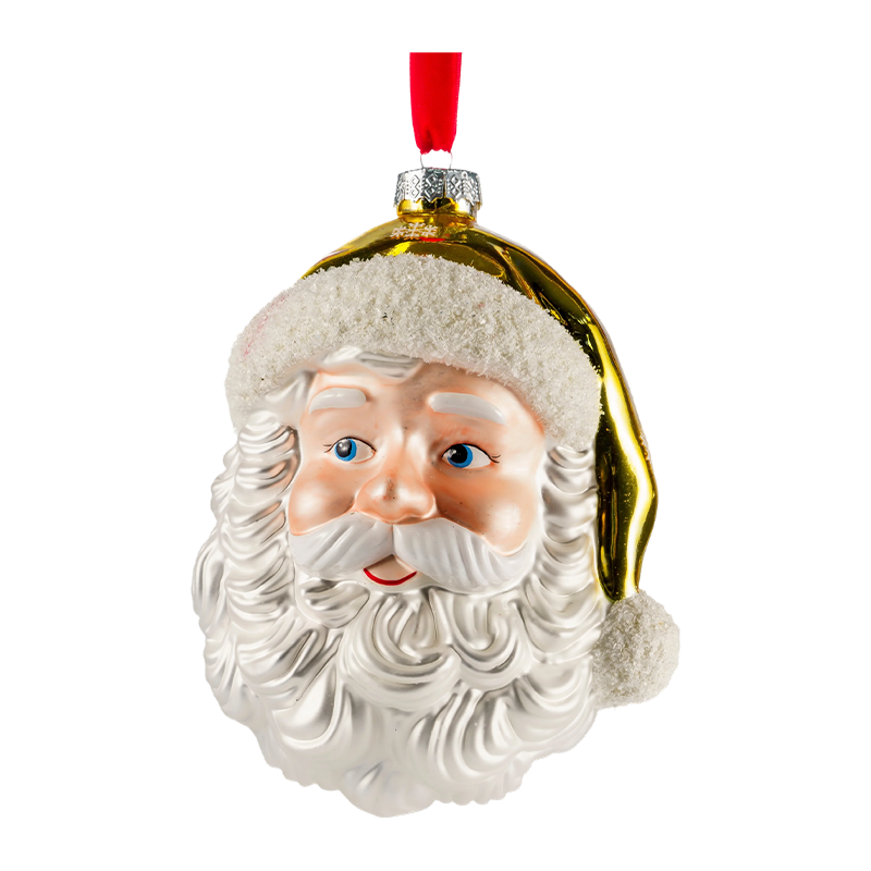 Håndmalede juledekorationer af blæst glas