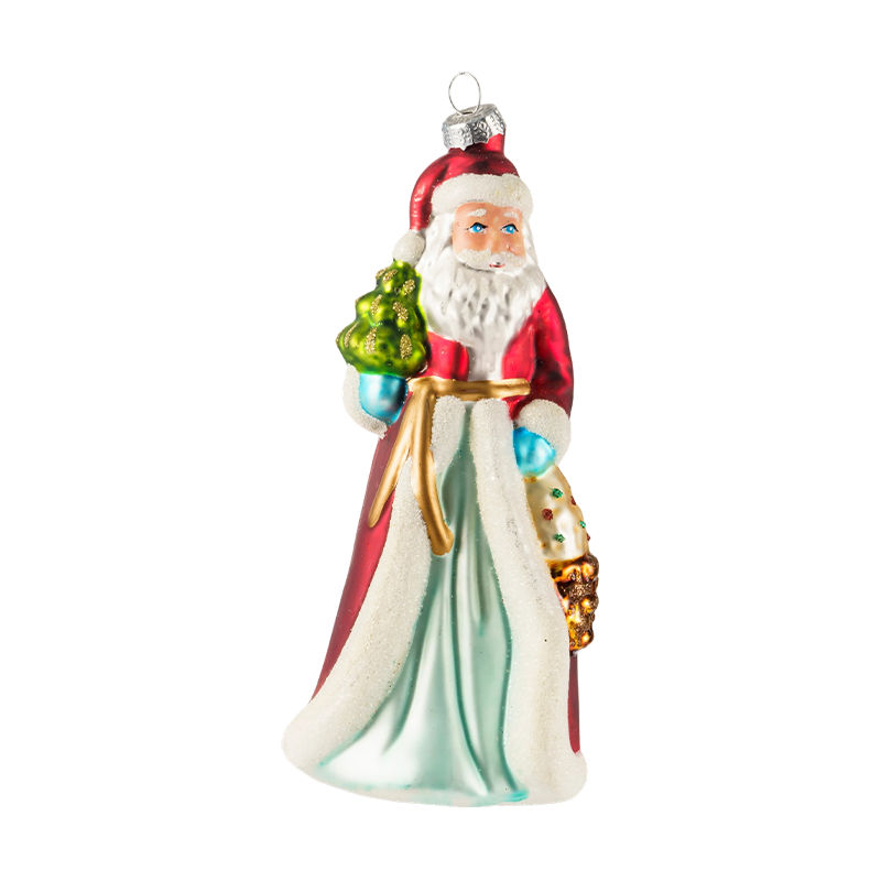 Håndmalede julepynt i blæst glas