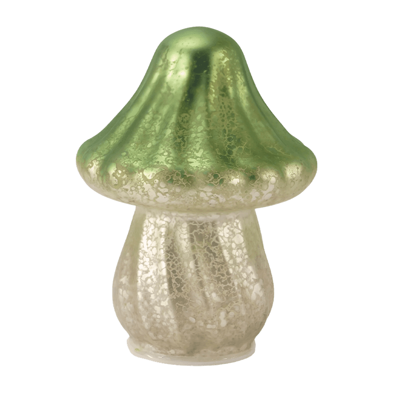 Håndlavet Gradient Mercury Glass Mushroom Ornament med led dekoration