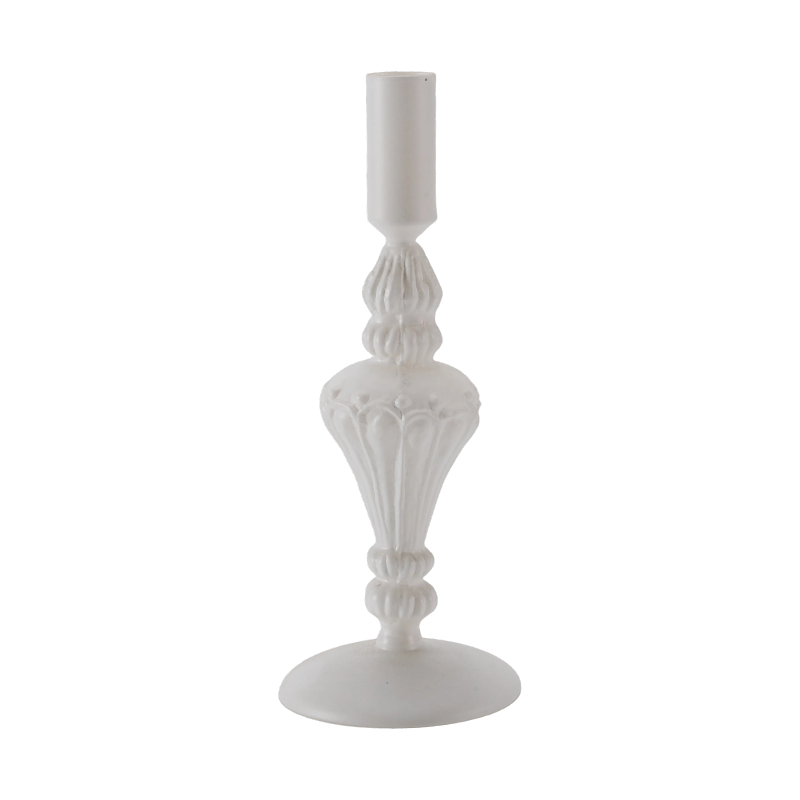 18 cm farverig glas lysestage samling