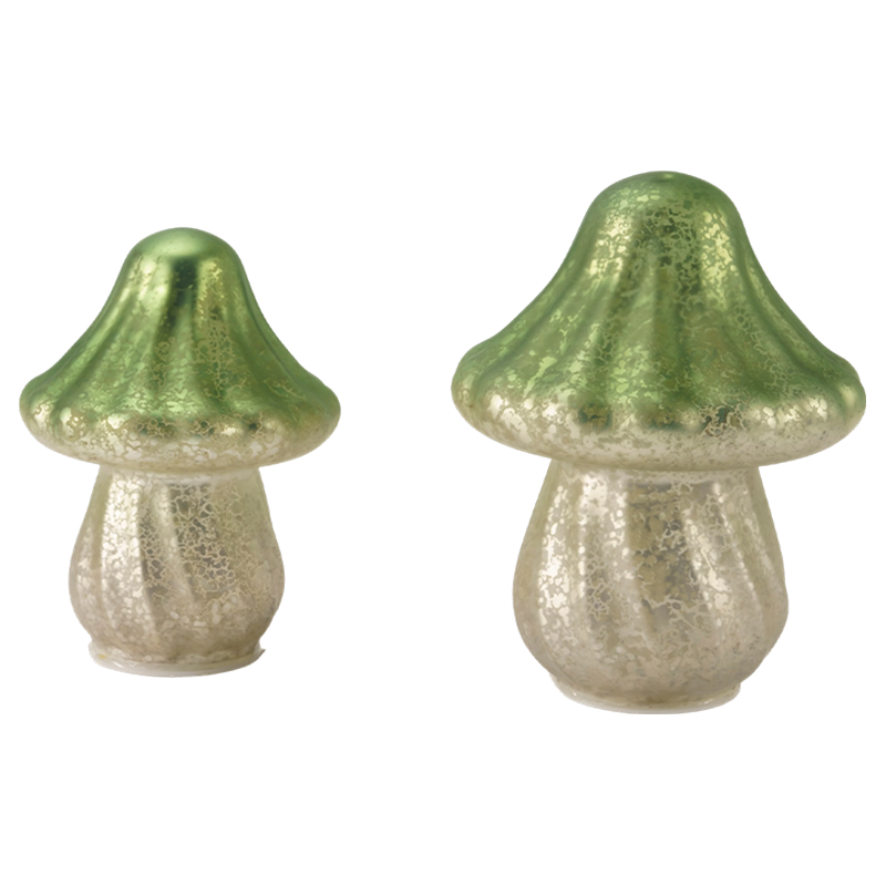 Håndlavet Gradient Mercury Glass Mushroom Ornament