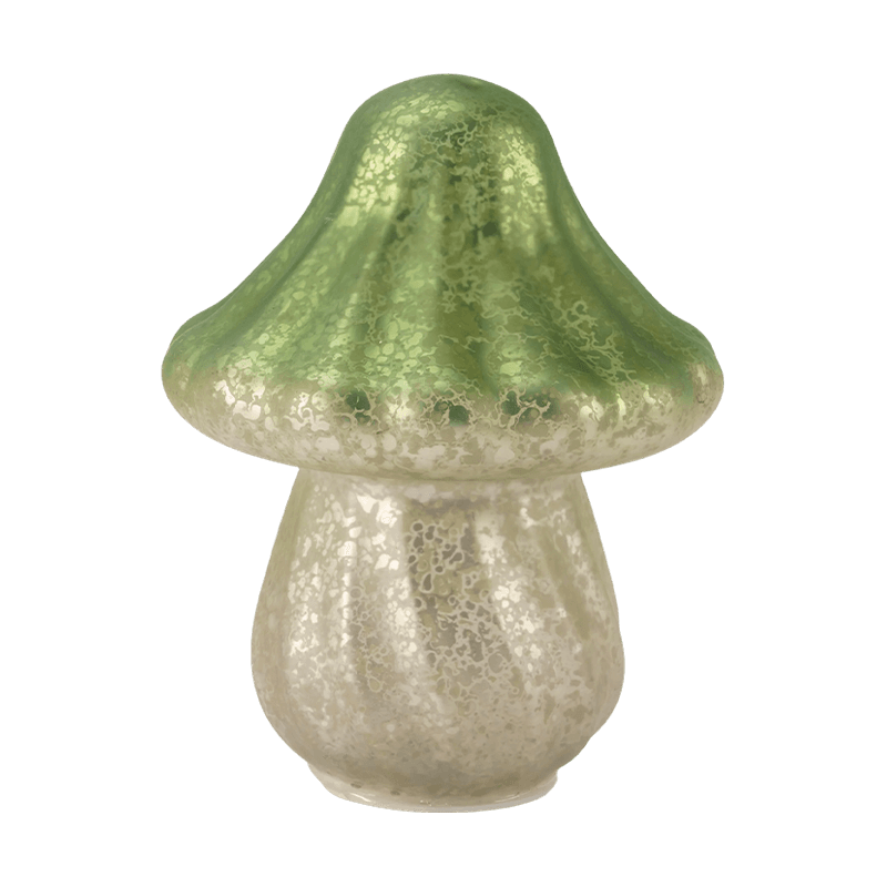Håndlavet Gradient Mercury Glass Mushroom Ornament med led dekoration