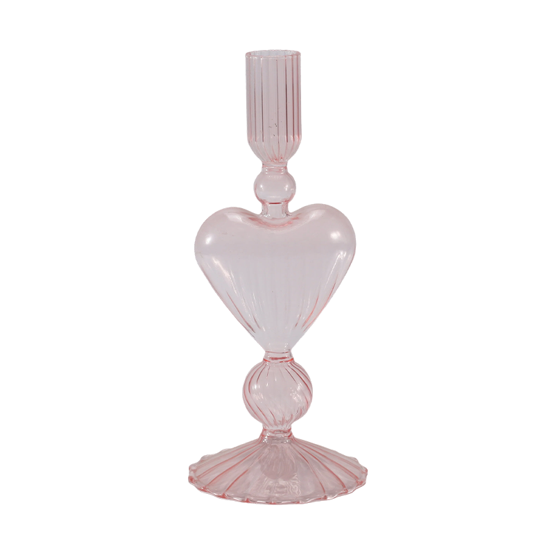 18 cm farverig glas lysestage samling