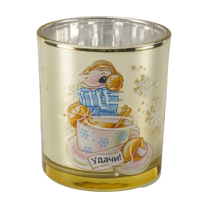 8-12 cm festlig glas lysestage samling