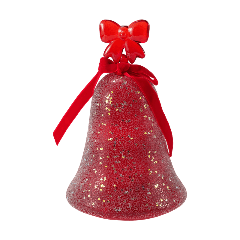 Mercury Glass Angel Figur / Frosted/Glitter Glas Bell Decor (med LED)