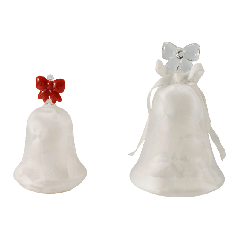 Mercury Glass Angel Figur / Frosted/Glitter Glas Bell Decor (med LED)