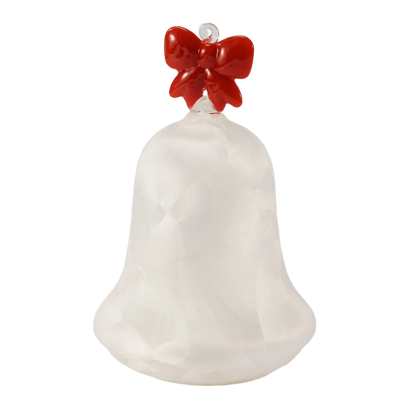 Mercury Glass Angel Figur / Frosted/Glitter Glas Bell Decor (med LED)
