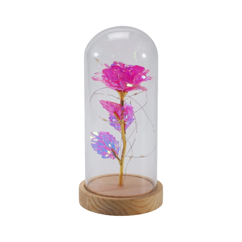 Galaxy Rose Glas Cloche Light (med/uden bamse, flere farver)