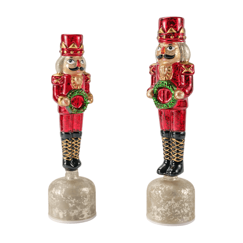 Vintage Mercury Glas Nøddeknækker figur (rød finish)