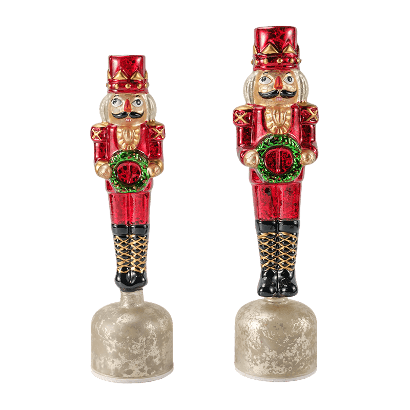 Vintage Mercury Glas Nøddeknækker figur (rød finish)