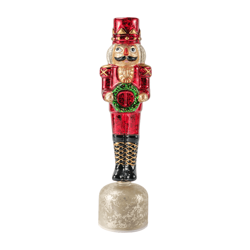 Vintage Mercury Glas Nøddeknækker figur (rød finish)