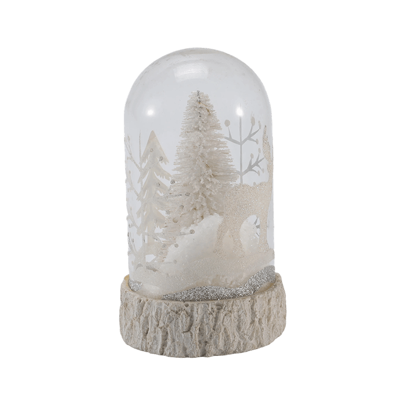 Festlig glascloche og globelys (engel / fødselsdag / juletræ / hjorteskovsstile)