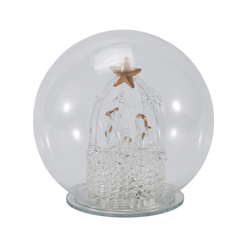 Festlig glascloche og globelys (engel / fødselsdag / juletræ / hjorteskovsstile)