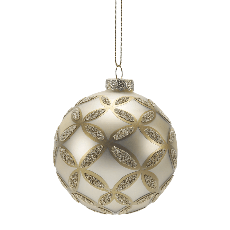 8*8*8 m Håndmalet Glitter Glas Julekugle