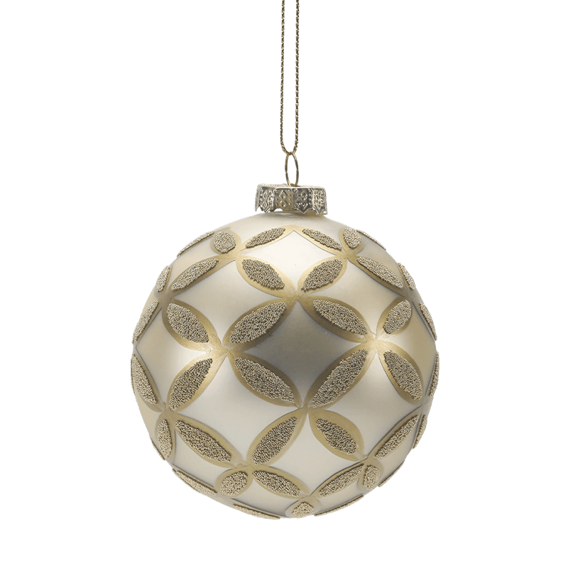 8*8*8 m Håndmalet Glitter Glas Julekugle
