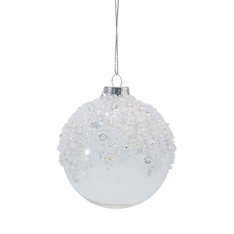 8*8*8 cm Premium glas julekugle