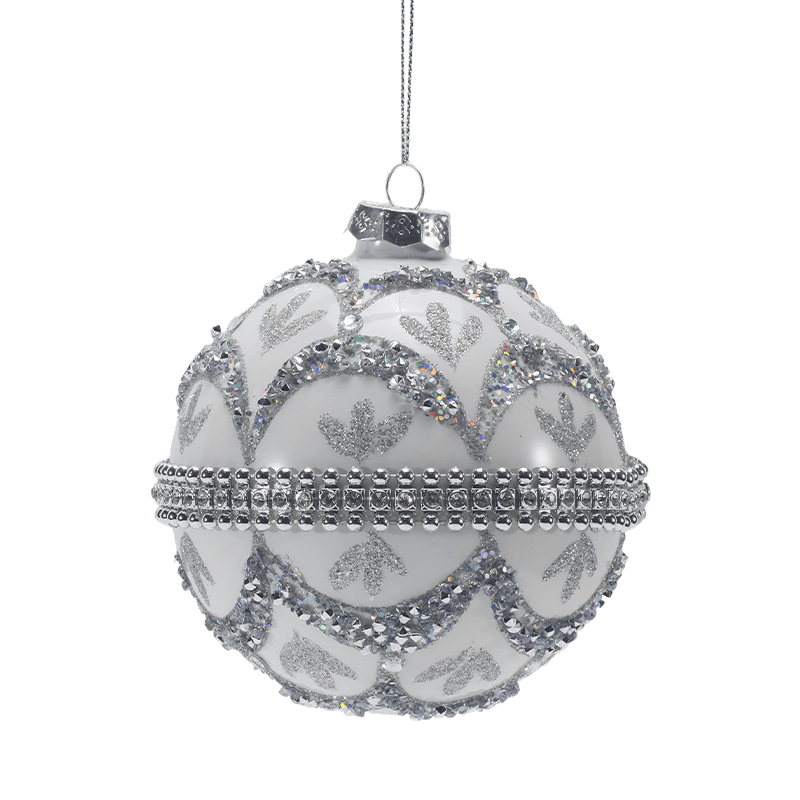 8*8*8 cm Premium glas julekugle