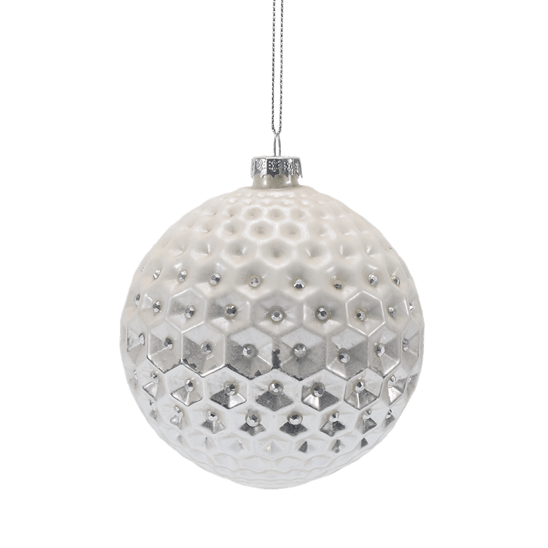 8*8*8 cm Premium glas julekugle
