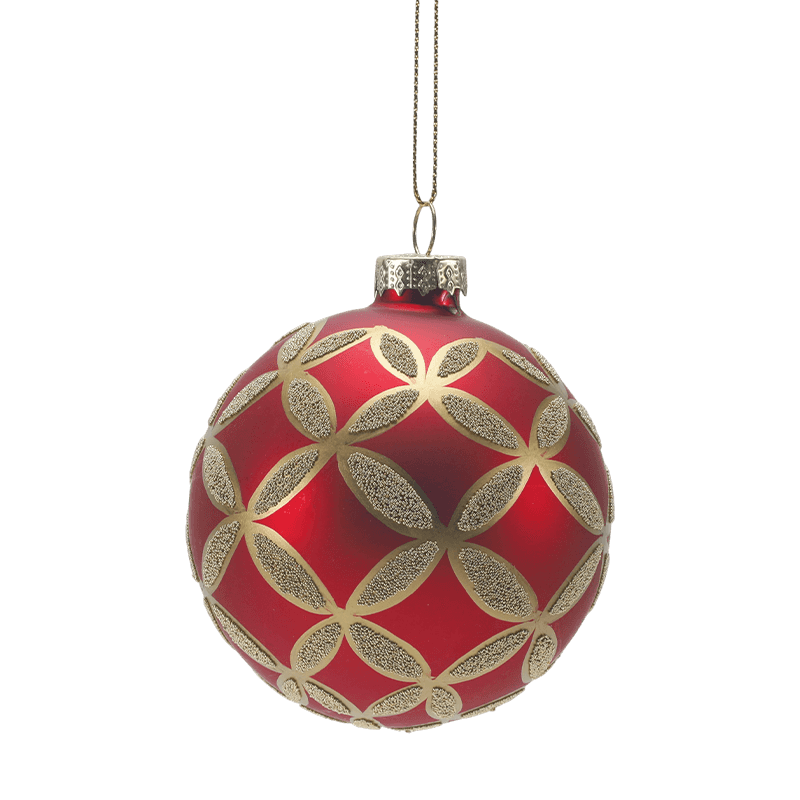 8*8*8 m Håndmalet Glitter Glas Julekugle
