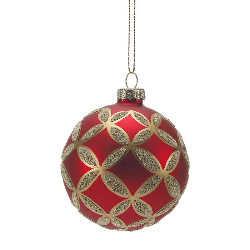8*8*8 m Håndmalet Glitter Glas Julekugle