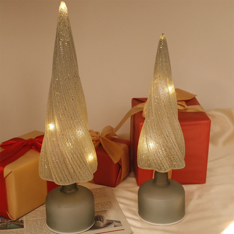 10×25/10×30 Glas LED Oplyst Juletræ Dekorativ Ornament