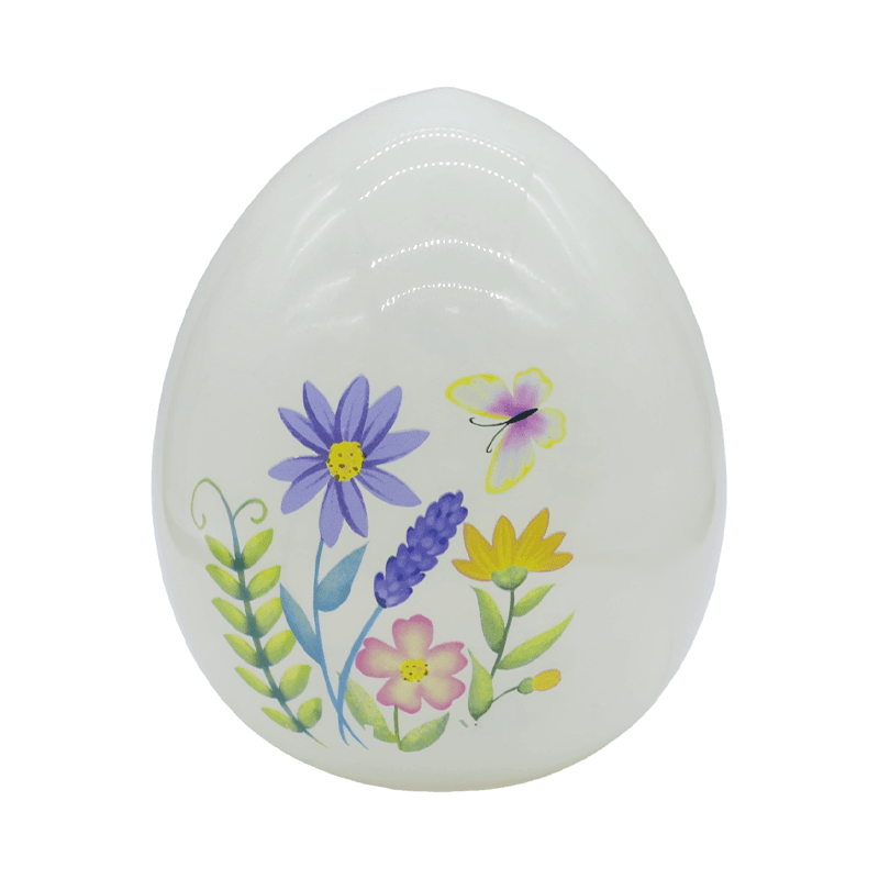 9*16cm LED påske håndmalet glasæg ornament