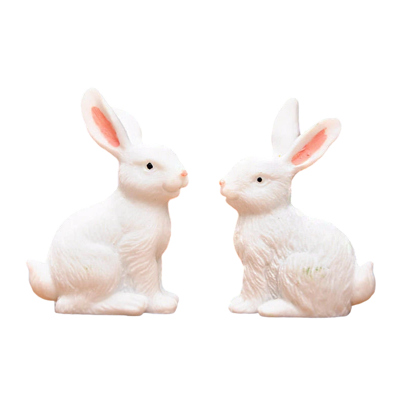 8 cm harpiks påskehare figur dekoration sæt